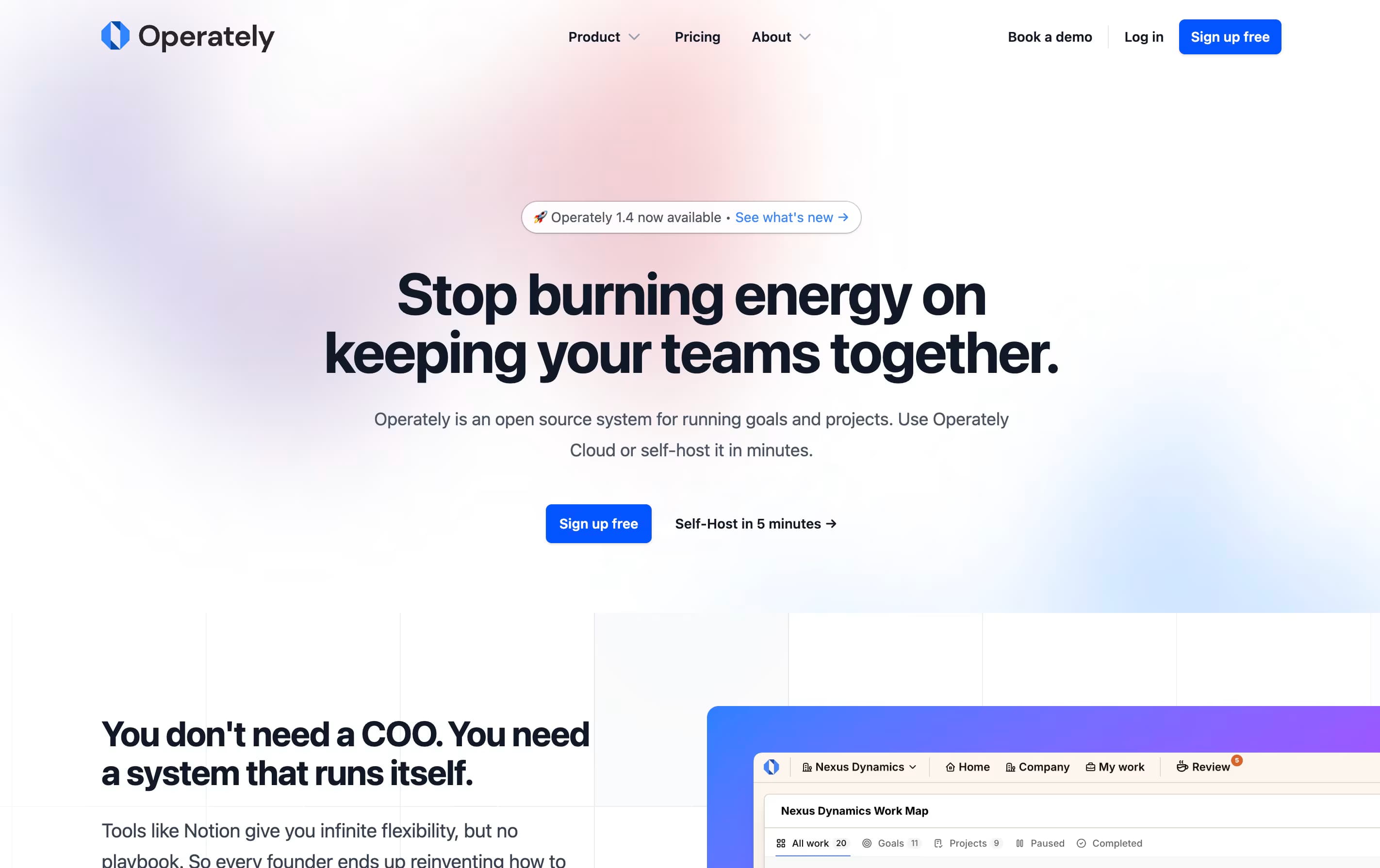 Operately featured screenshot