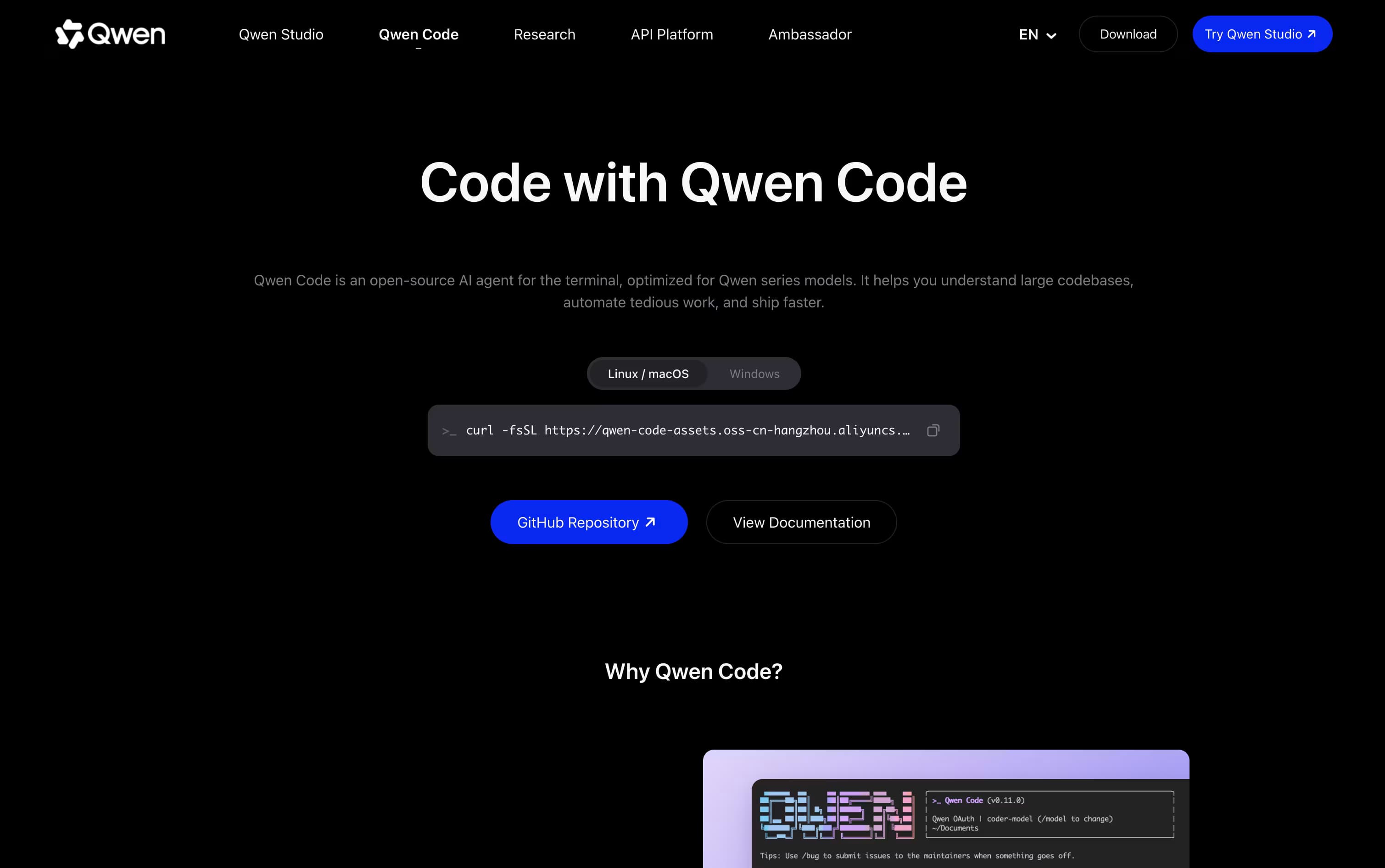 Qwen Code featured screenshot
