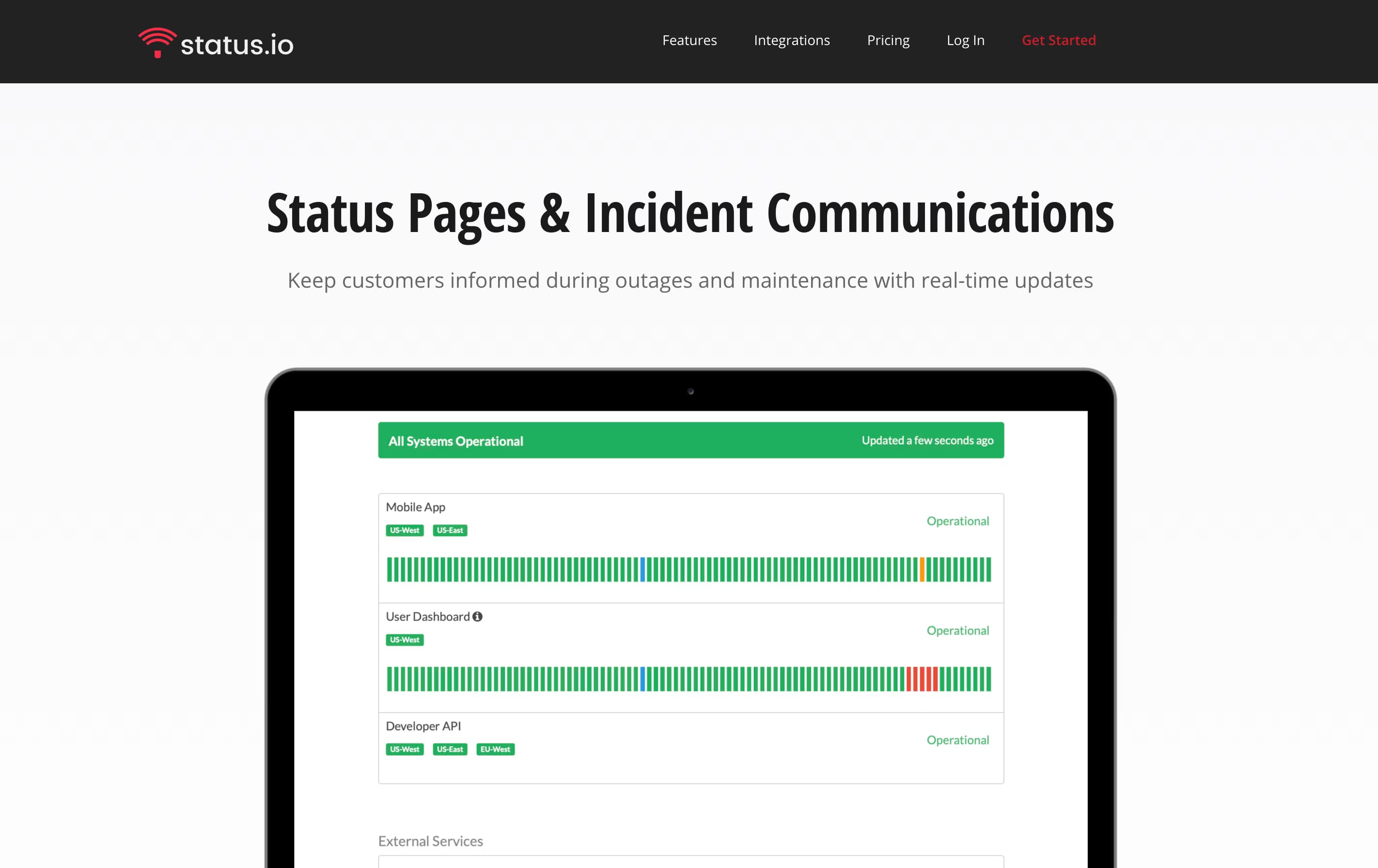 Status.io featured screenshot