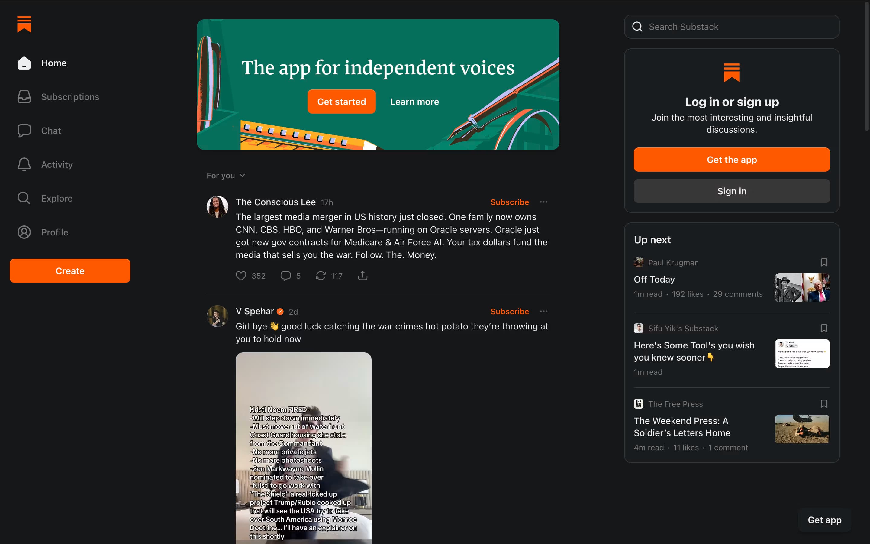 Substack featured screenshot
