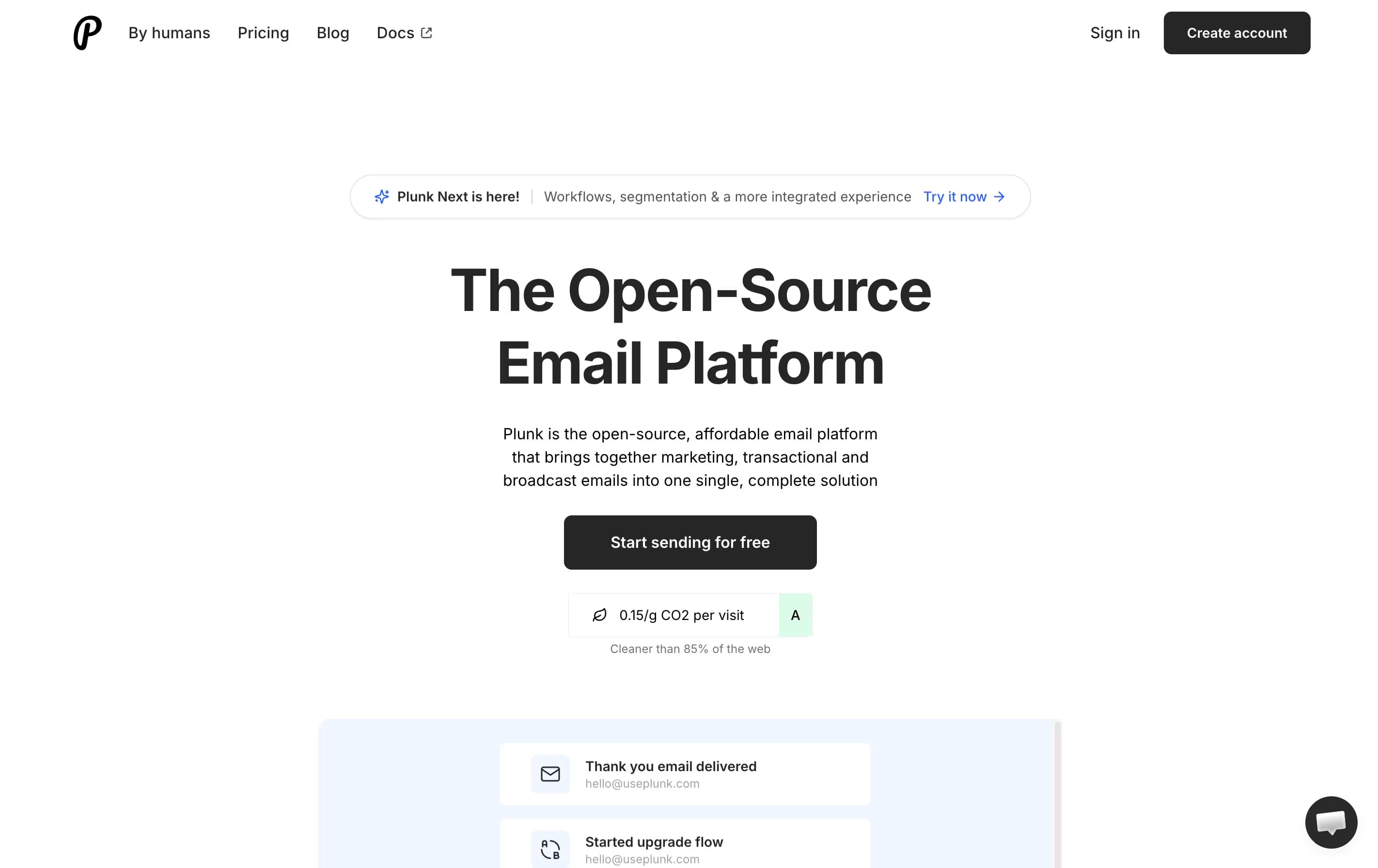 Plunk featured screenshot
