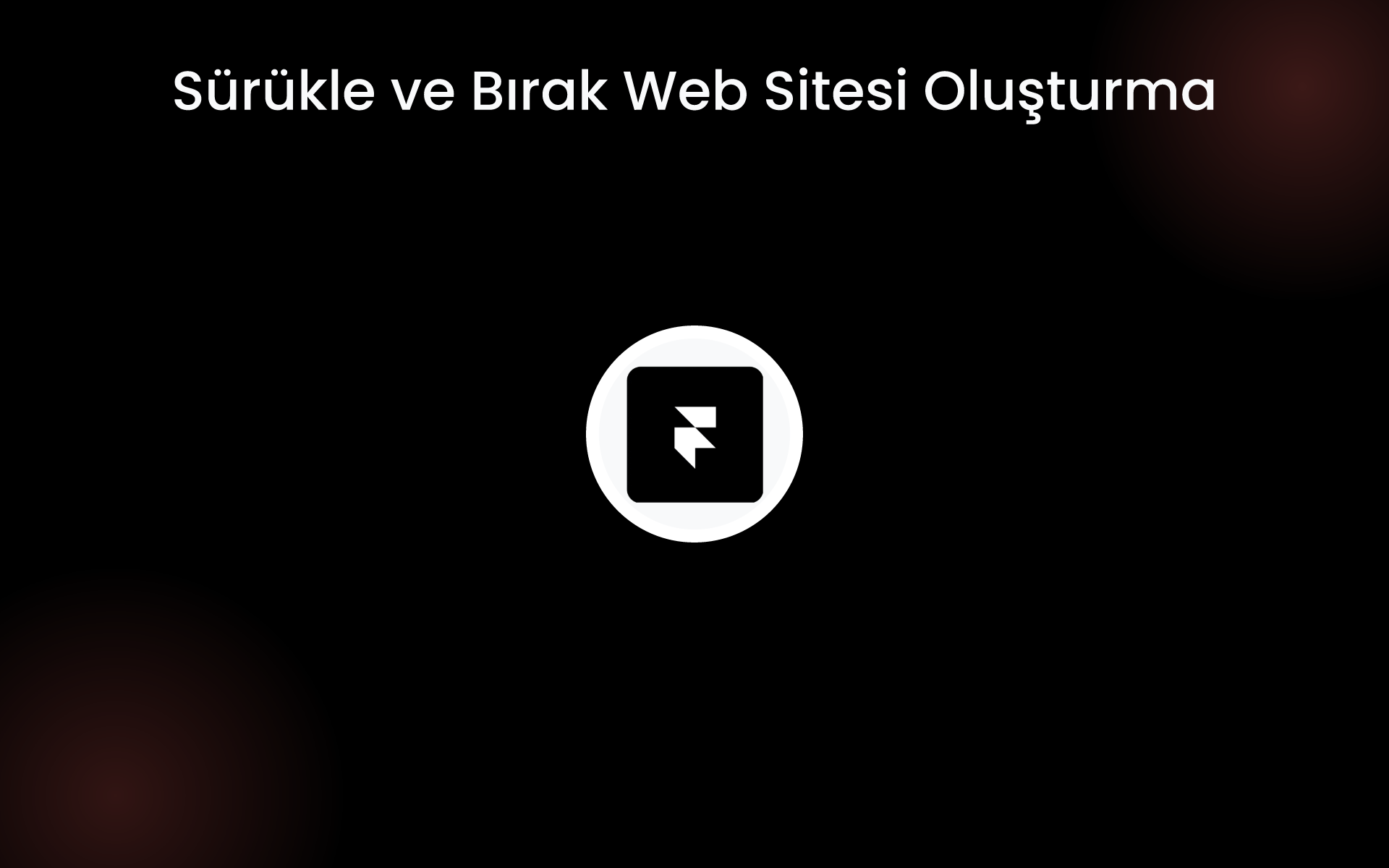 Sürükle ve Bırak Web Sitesi Oluşturma tools