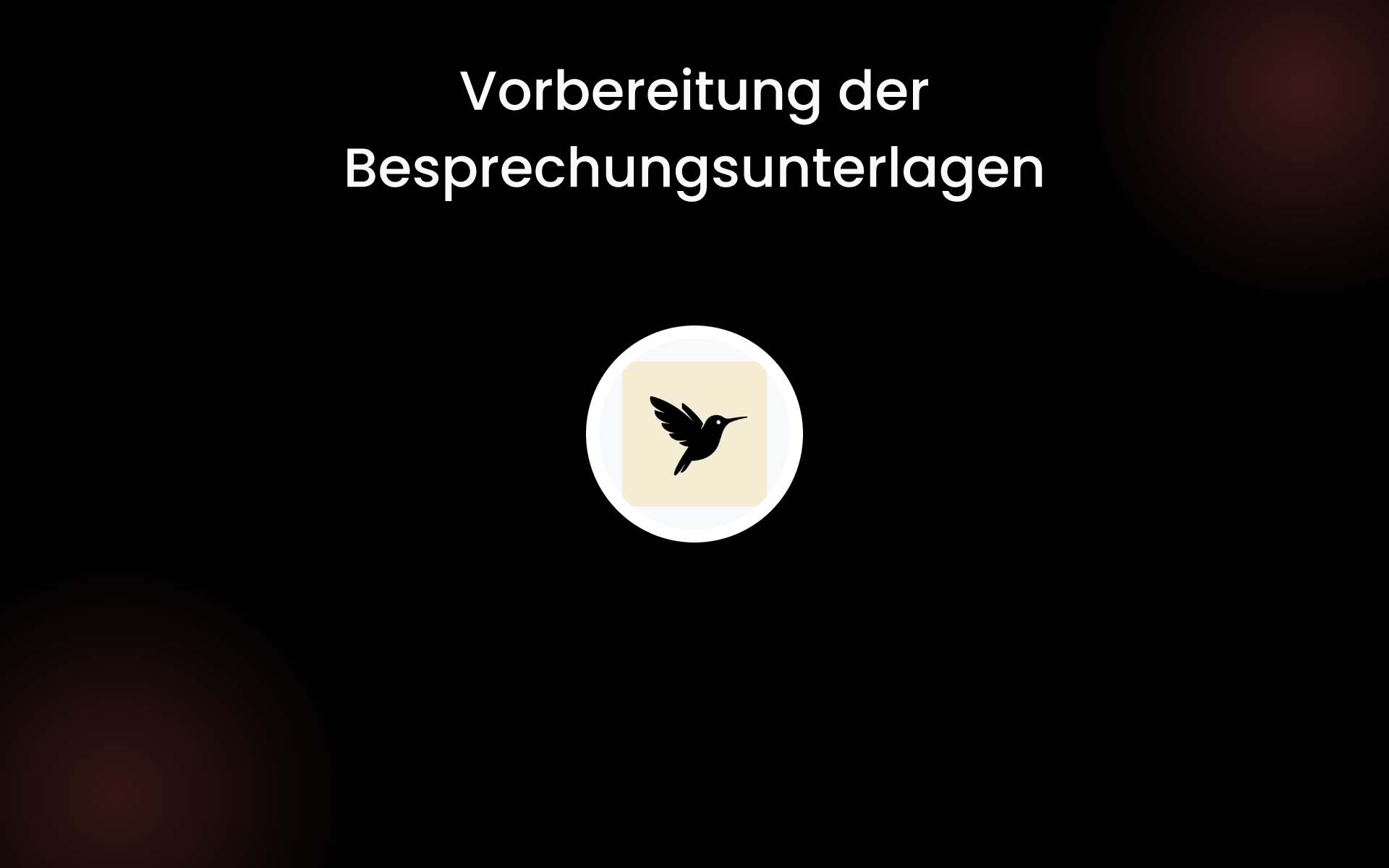 Vorbereitung der Besprechungsunterlagen tools Vorbereitung der Besprechungsunterlagen tools