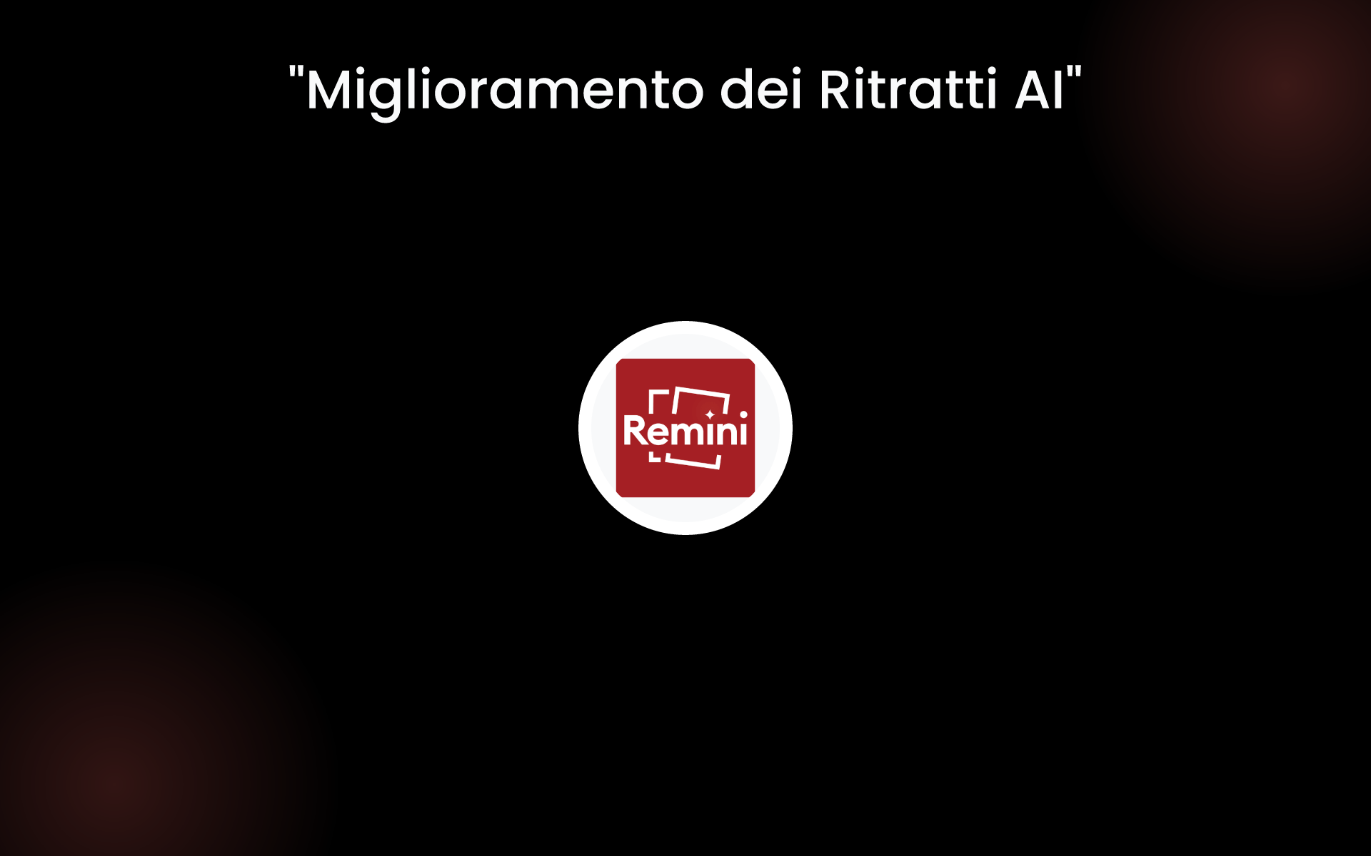"Miglioramento dei Ritratti AI" tools