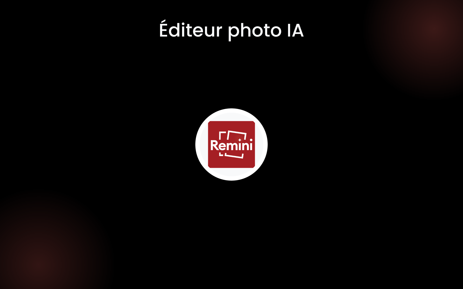 Éditeur photo IA tools