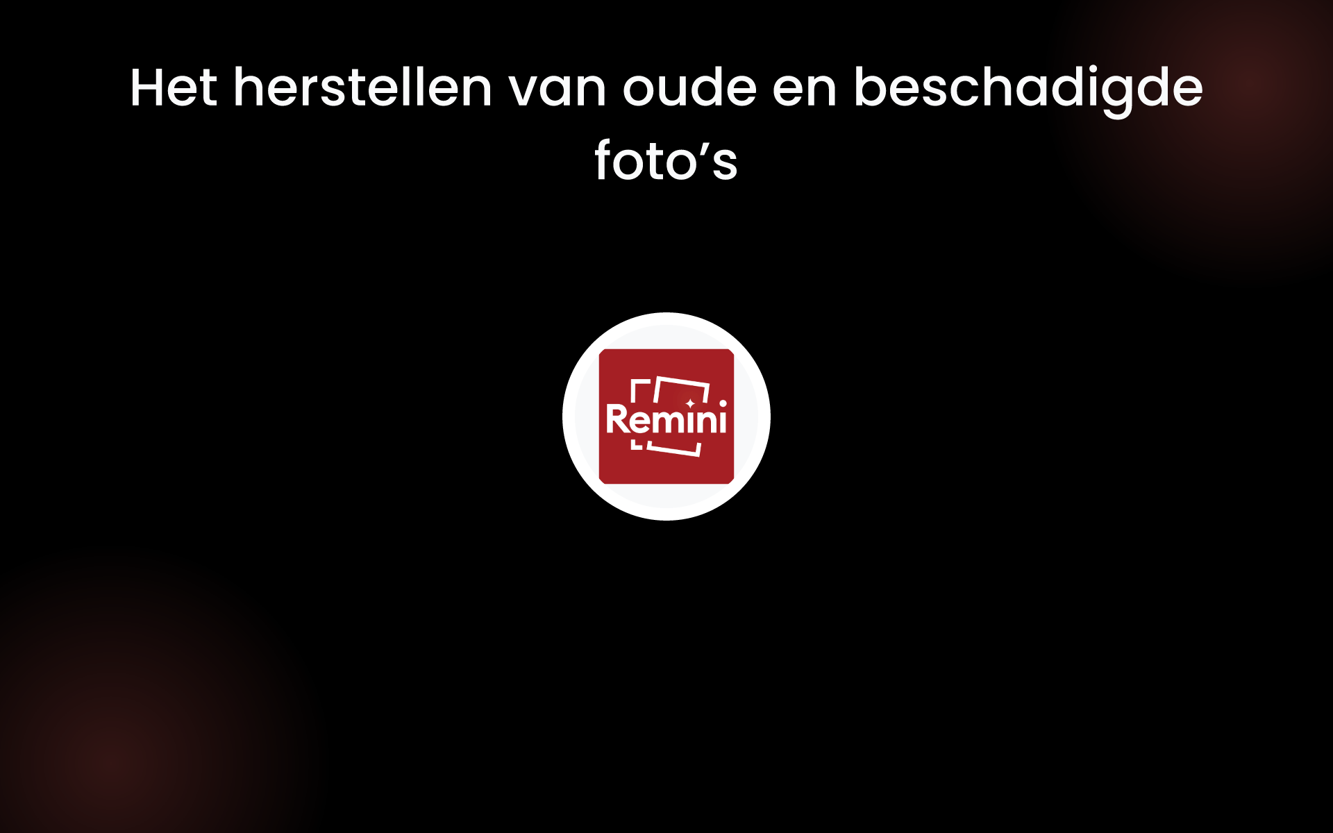 Het herstellen van oude en beschadigde foto’s tools