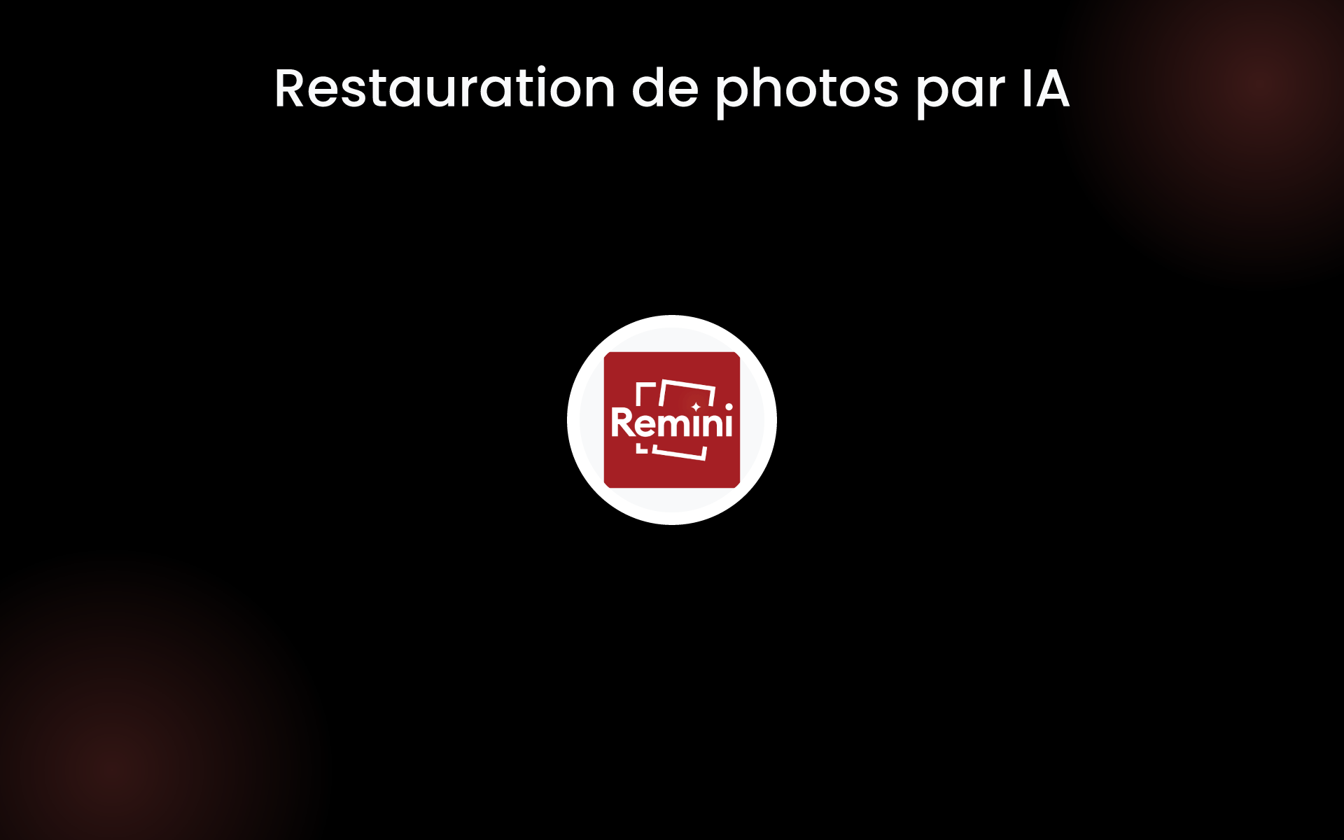 Restauration de photos par IA tools