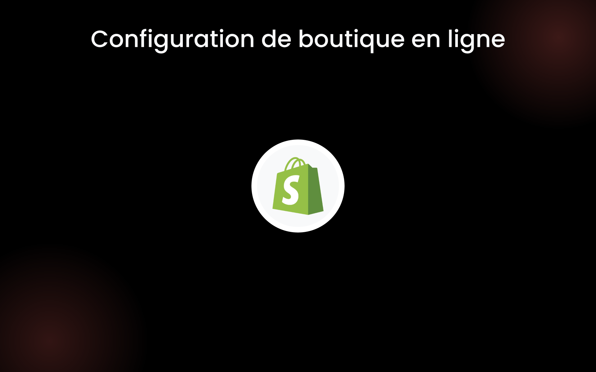 Configuration de boutique en ligne tools