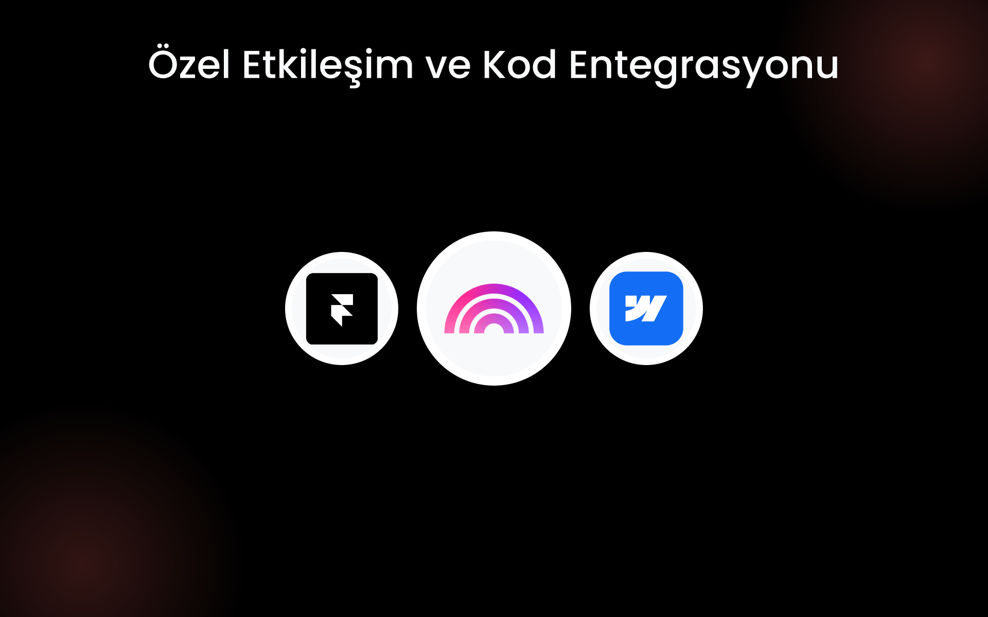 Özel Etkileşim ve Kod Entegrasyonu tools Özel Etkileşim ve Kod Entegrasyonu tools