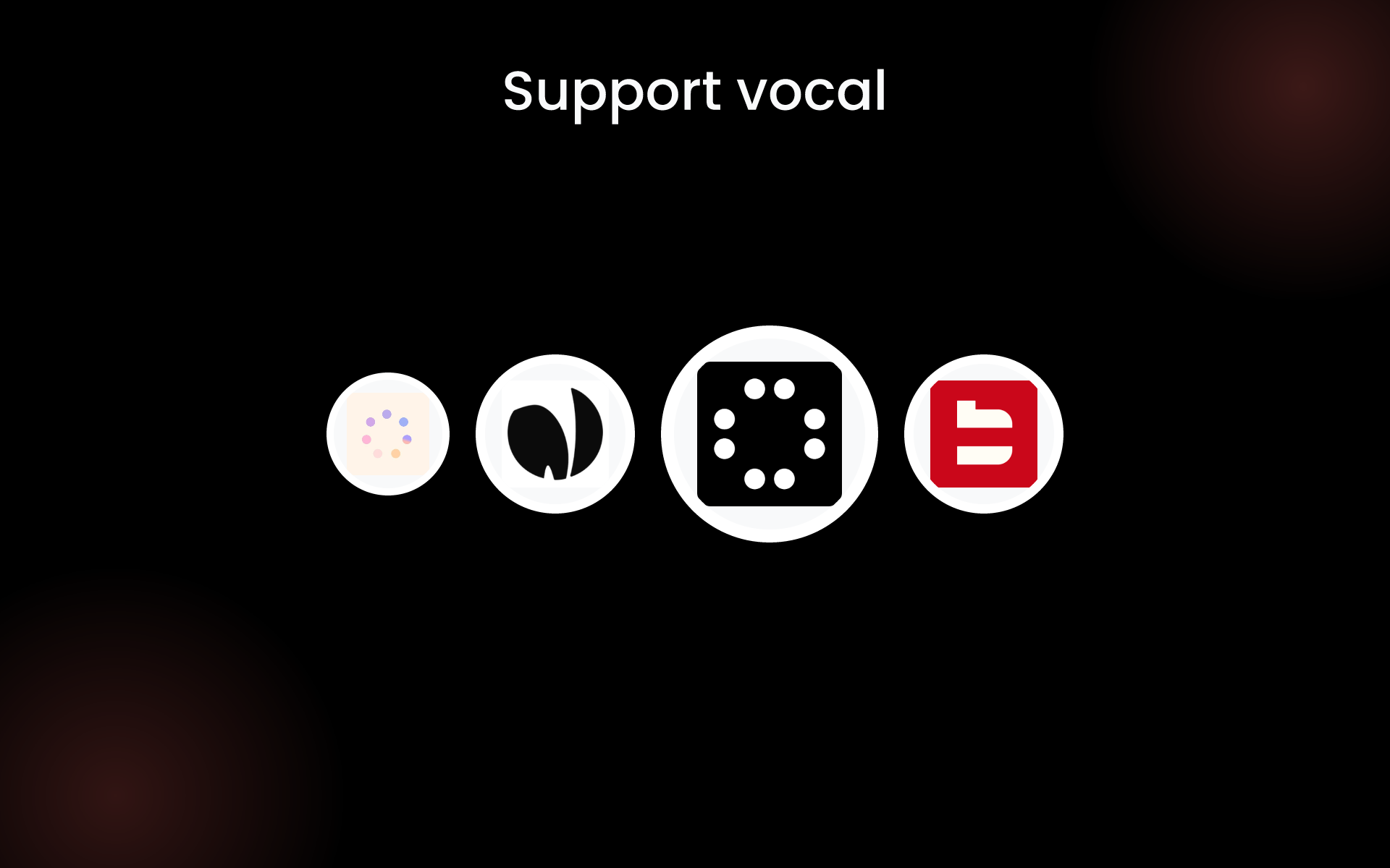 Support vocal tools Support vocal tools